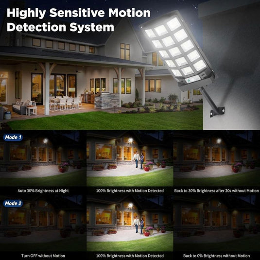 70W Solar Outdoor Dusk to Dawn Lights with Remote Control-7000 lumens