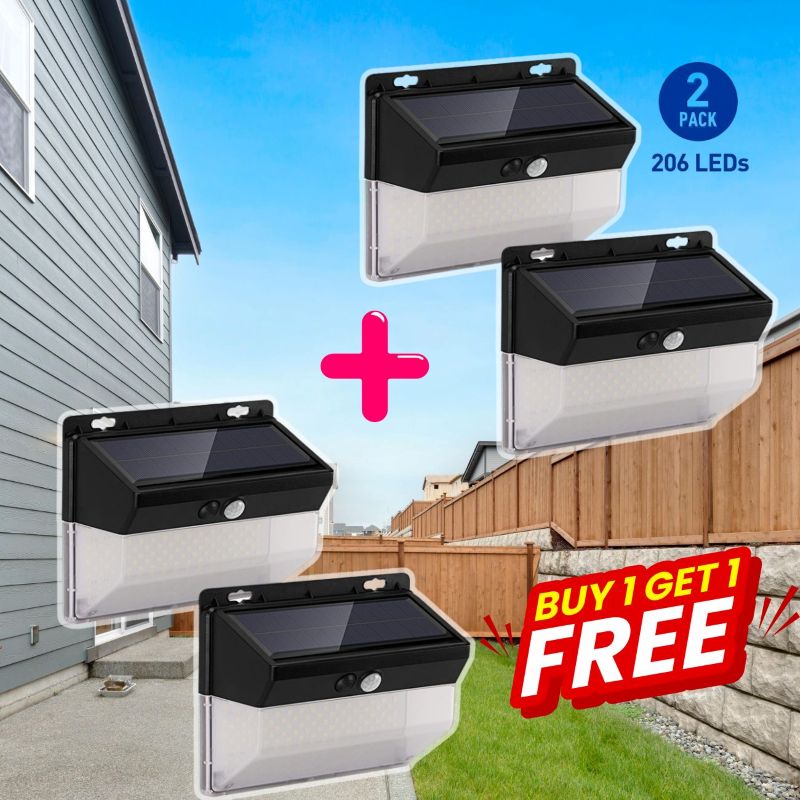 Load image into Gallery viewer, 206 LED Motion Sensor Luster Solar Wall Light
