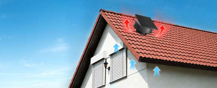 Solar Attic Fans with Remote Thermostat