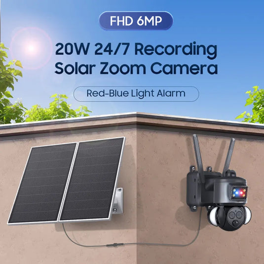 6MP Solar  Camera  24/7 recording 4G / WIFI