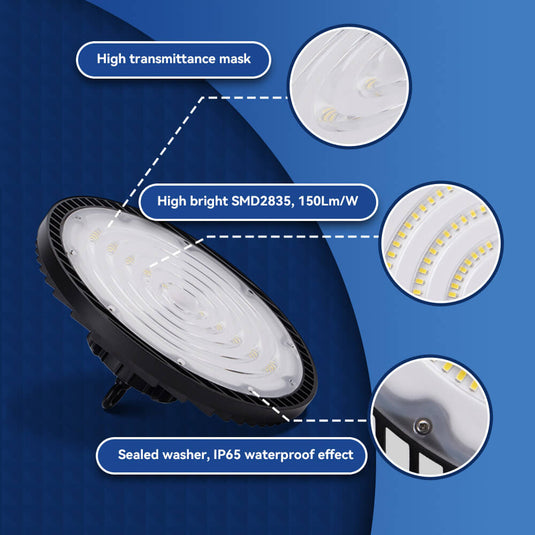 6 Pack 200W UFO LED high bay light 30,000 lumens