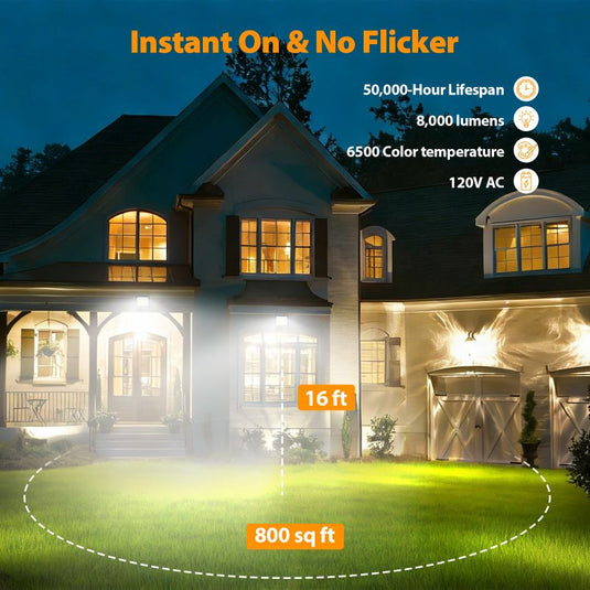 100W  LED Flood light - AC 120V  with photocell