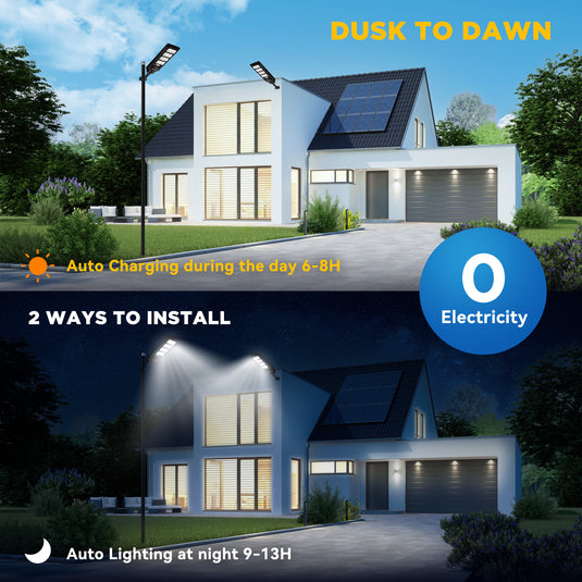 200W solar street lights 20000 lumens -Smart APP Control