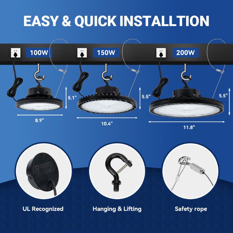 Load image into Gallery viewer, 10 Pack 100 W UFO Led High Bay Light
