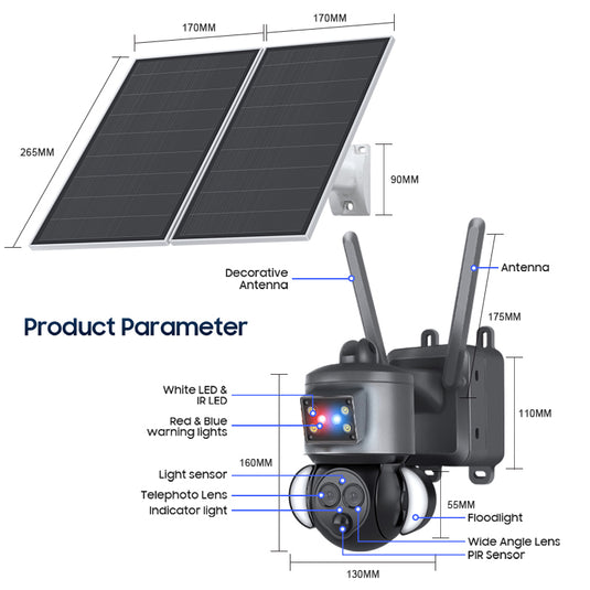 6MP Solar  Camera  24/7 recording 4G / WIFI