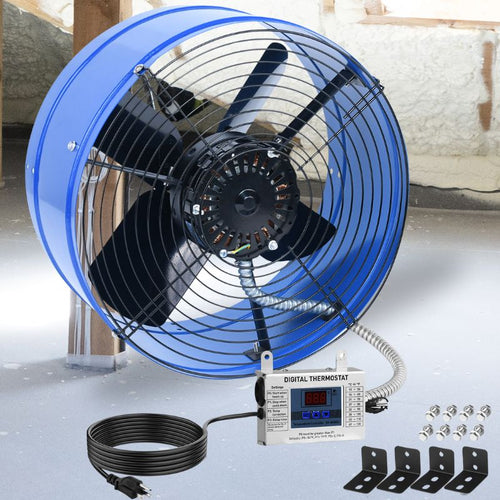 15 Inch Attic Gable Fan with Thermostat -1300CFM