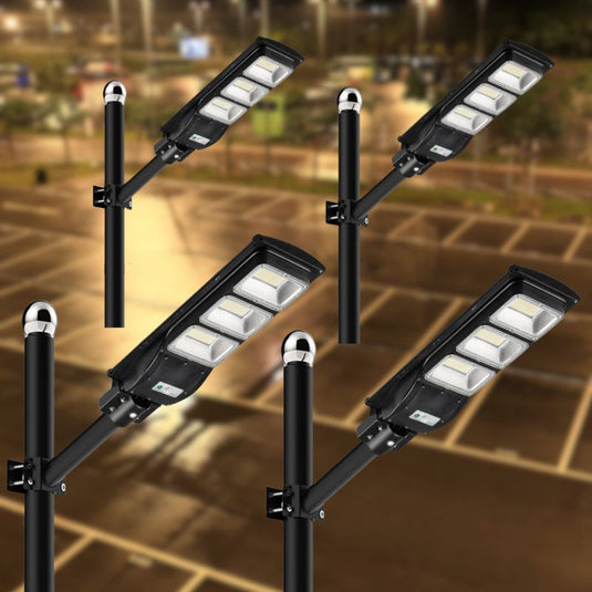 4 Pack 90W solar parking lots lights 9000 lumens (bracket included)