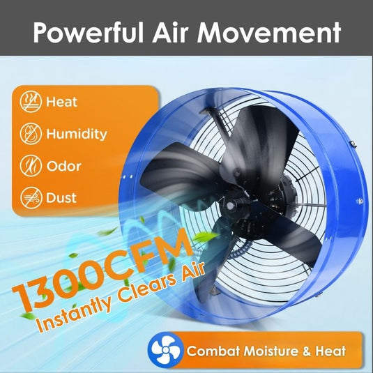 15 Inch Attic Gable Fan with Thermostat -1300CFM