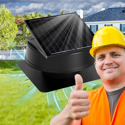 12" Solar Roof Fan-55W Dual-Power