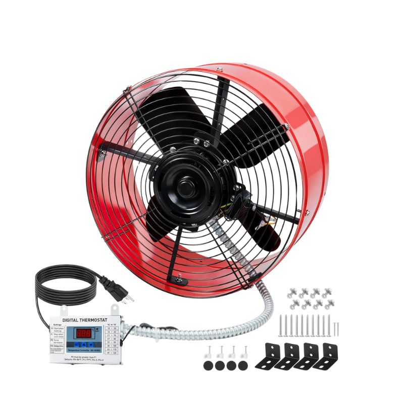Load image into Gallery viewer, 15 Inch Attic Gable Fan with Thermostat -1650CFM
