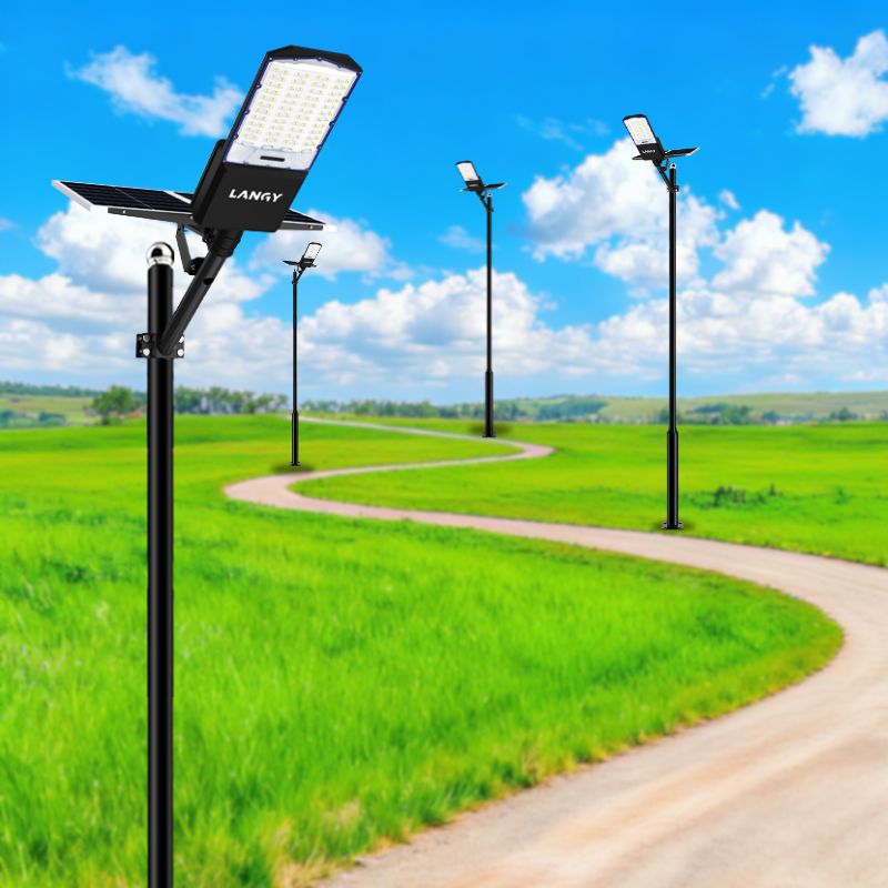 Load image into Gallery viewer, 1800W solar street light with 20ft /16ft pole
