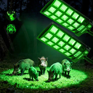 Solar Green Feeder Light for Hunting -9,000 lumens (2 Pack)