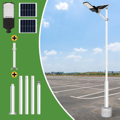 1200W solar street light with pole -30,000lumens