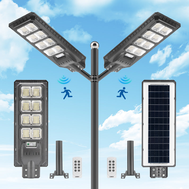 2 PACK 200W solar street lights 20000 lumens -GREY