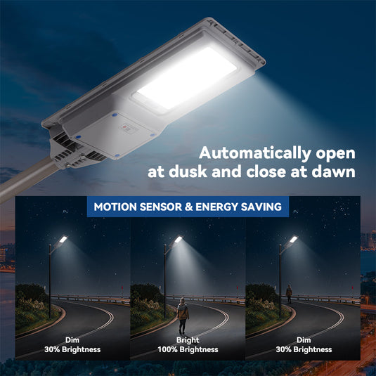 2 Pack 300 W all in one  solar street light 25000 lumens