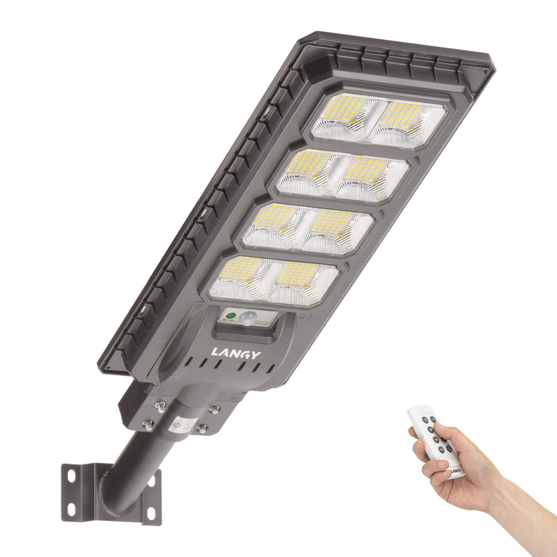 Load image into Gallery viewer, 4 Pack 200W solar street lights 20000 lumens -Grey
