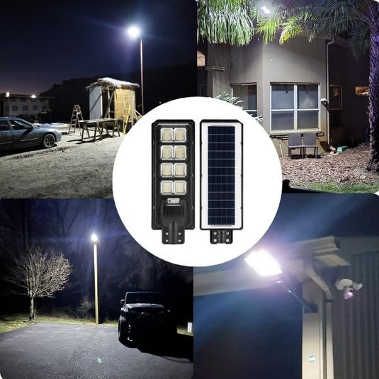 4 pack 200W solar street lights 20000 lumens